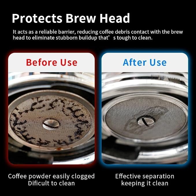 watchget 53mm Espresso Puck Screen Reusable Mesh Coffee Filter 0.8mm Thickness