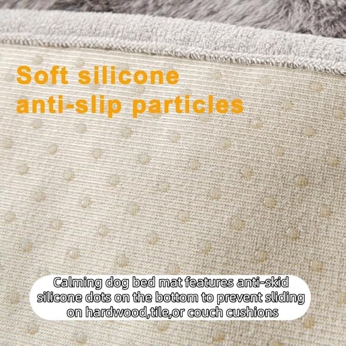 Luxurious Cozy Dog Couch Bed, Plush Dog Mat for Furniture Protector and Car, Non Slip Washable Calming Winter Thickened Pet Bed with Pillows for Large Medium Small Dogs/Cats