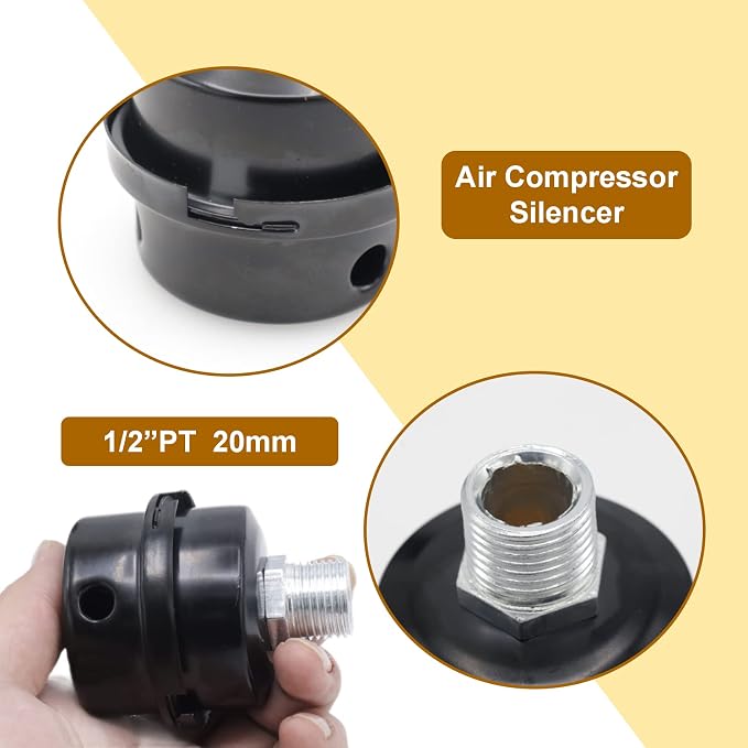 Pack of 2 Air Compressor Silencer