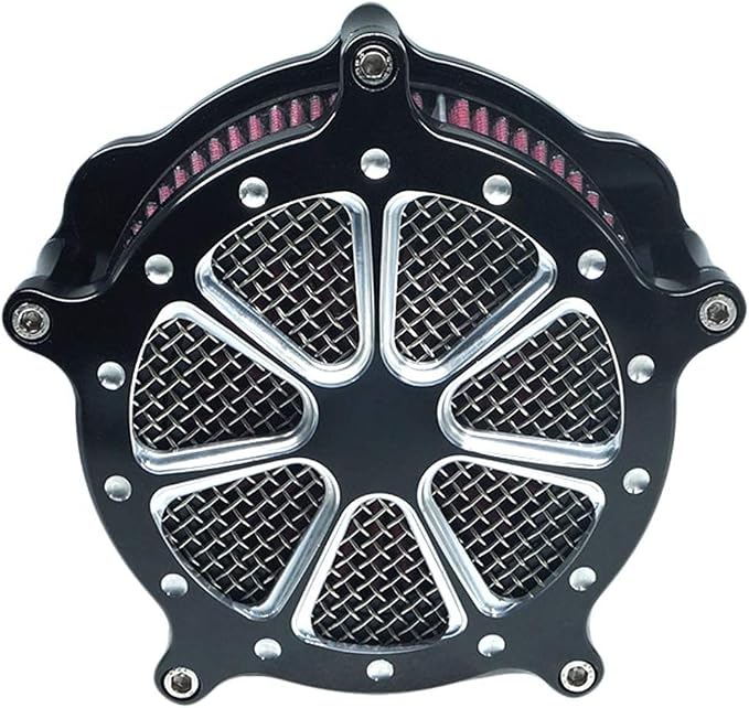 Air Filter Intake Cnc Cut Air Cleaner Venturi Motorcycle Chrome Kit
