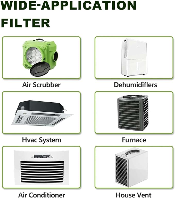 10x10x1 Furnace Air Filters 4 Pack, MERV 8 MPR 600 & FPR 5 Filtering, HVAC Air