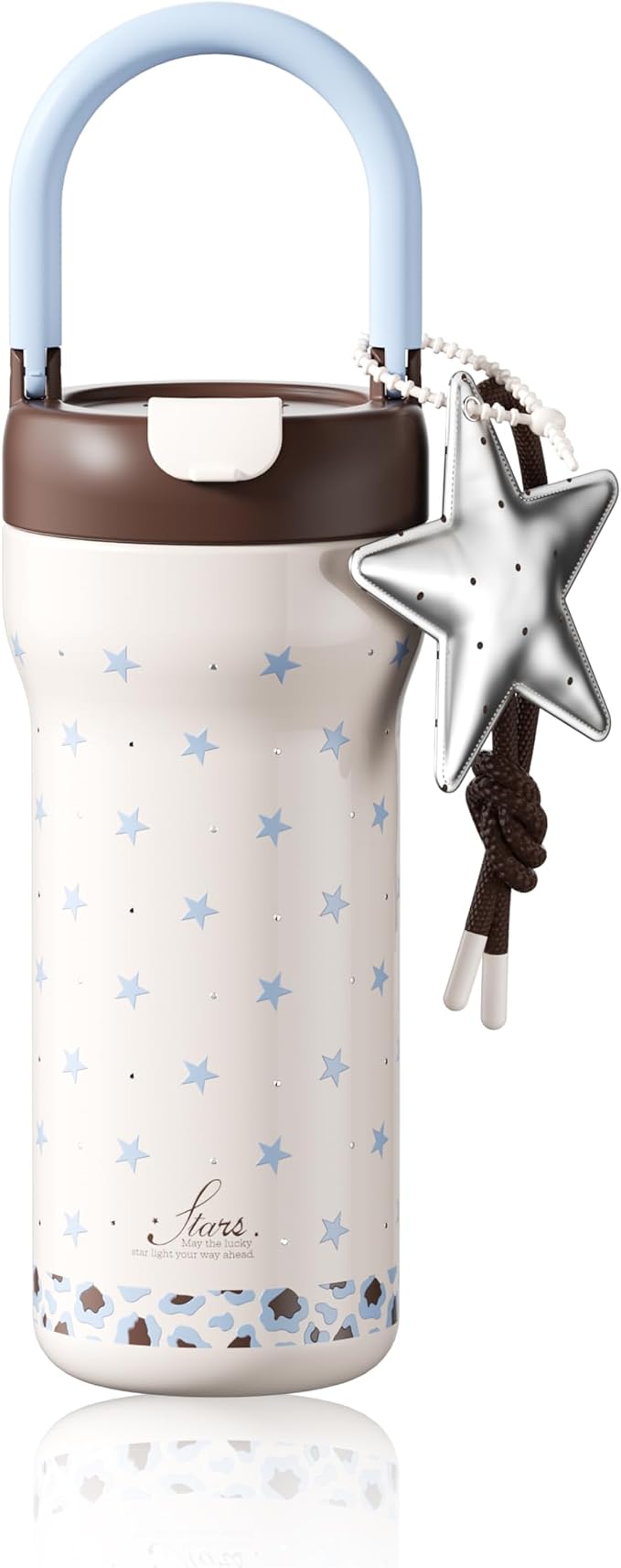 24 oz Insulated Tumbler Ceramic Stainless Steel Water Bottle, Leak Proof