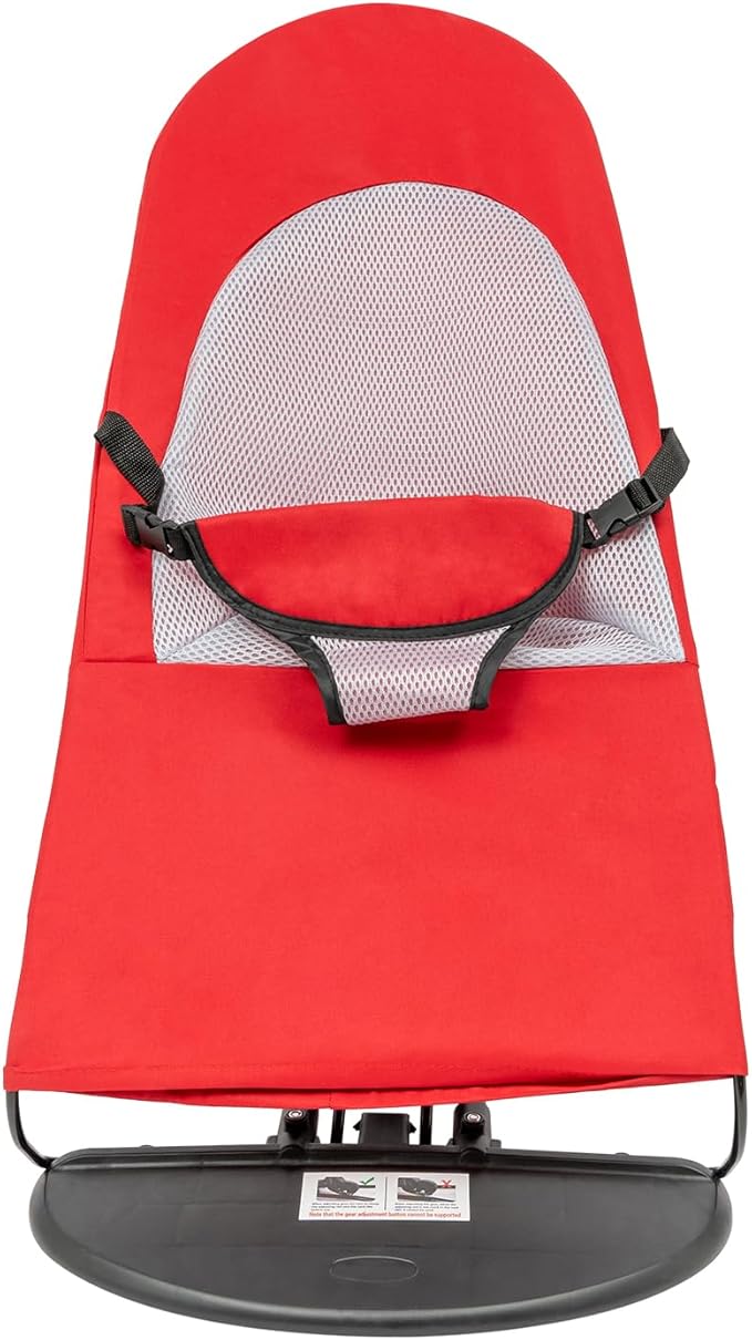 Pet Rocking Chair, 3-Level Height Adjustable Small Pet Rocker,Portable Foldable Rocker Bed for Small Dogs and Cats with Washable Cover, 33Lbs Weight Capacity, No Assembly Required (red)