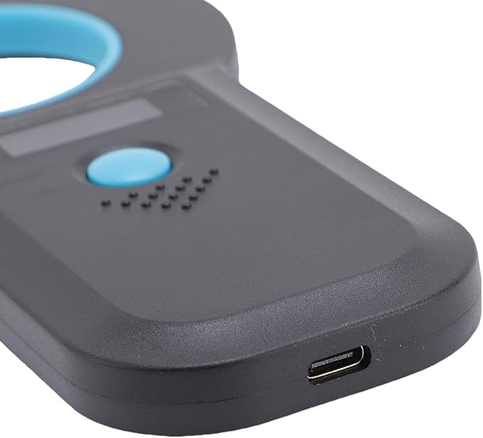 Pet Microchip Scanner, 15 Digits Animal Chip ID Scanner, EMID Microchip Reader with FDX B ISO11784 85 Support, Ideal for Dogs, Cats, Pigs & Animal Identification (Black)