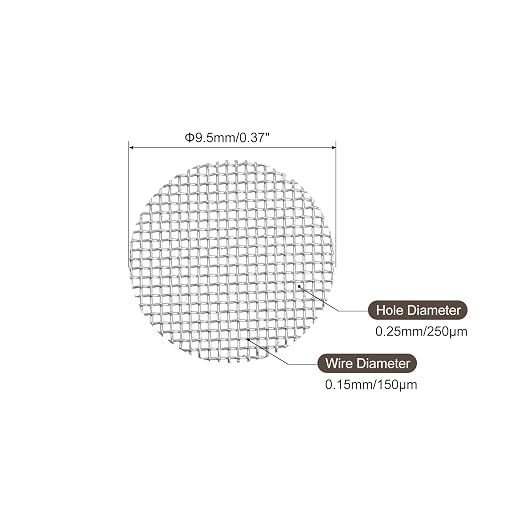 MECCANIXITY Pipe Screen Stainless Steel Screens, 3/8 Inch Diameter