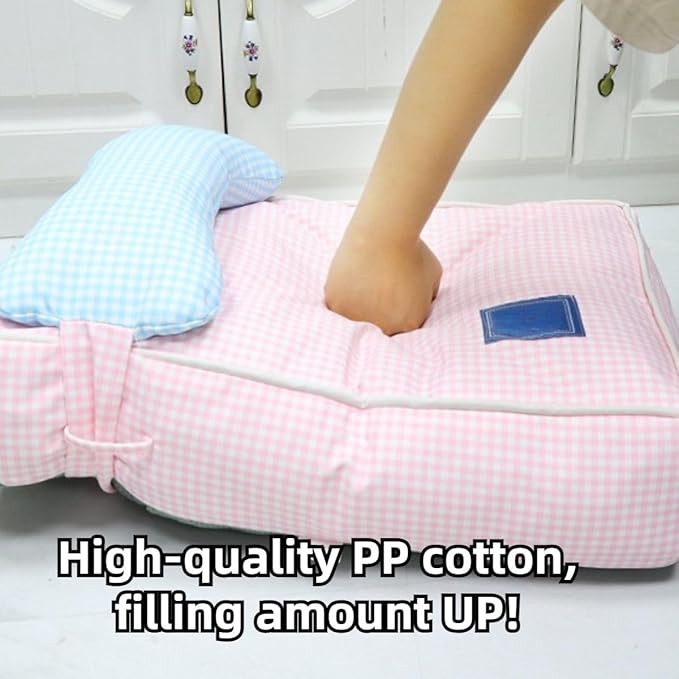 Dog Bed for Small Dogs, Dog Mattress with Pillow for Crate Kennel, Sofa Dog Bed, Super Soft Pet Bed for Medium, Small Dogs Breeds,Pet Bed Puppy Bed,Beds & Furniture (Grey,Medium)