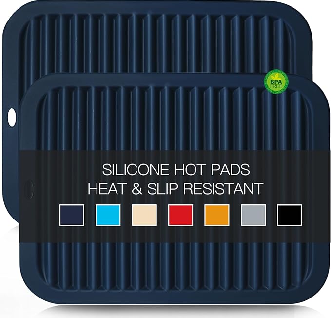 Silicone Mats for Kitchen Counter, 9x12'' Trivets for Hot Pots and Pans