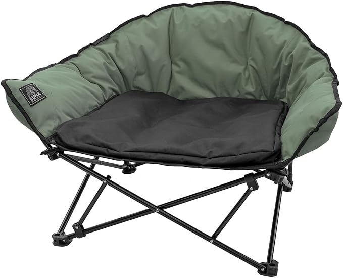 Kuma Outdoor Gear Lazy Bear Dog Bed with Carry Bag, Ultimate Portable Luxury Outdoor Dog Bed (Sage/Graphite)