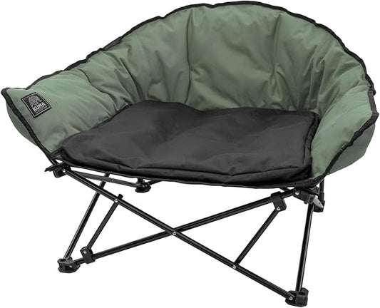 Kuma Outdoor Gear Lazy Bear Dog Bed with Carry Bag, Ultimate Portable Luxury Outdoor Dog Bed (Sage/Graphite)