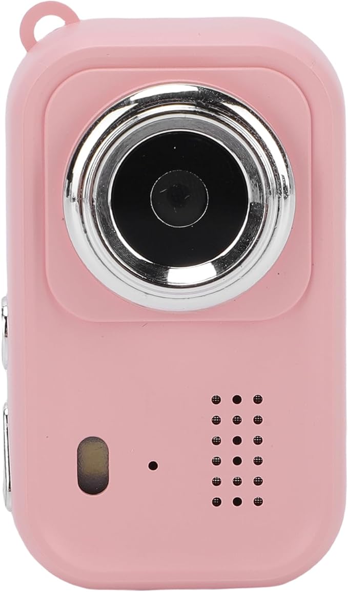 Tbest 1080P Thumb Retro Video Camera Color Screen Small for Cycling Hiking Pet Recording (Pink) (Pink)