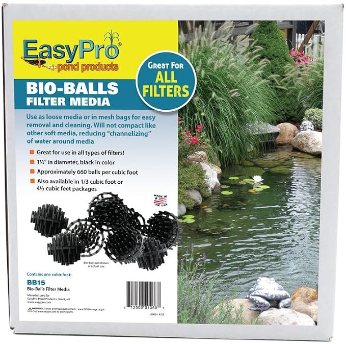 EasyPro BB15 Bio-Balls | 1 Cubic Ft. | Plastic Filter Media
