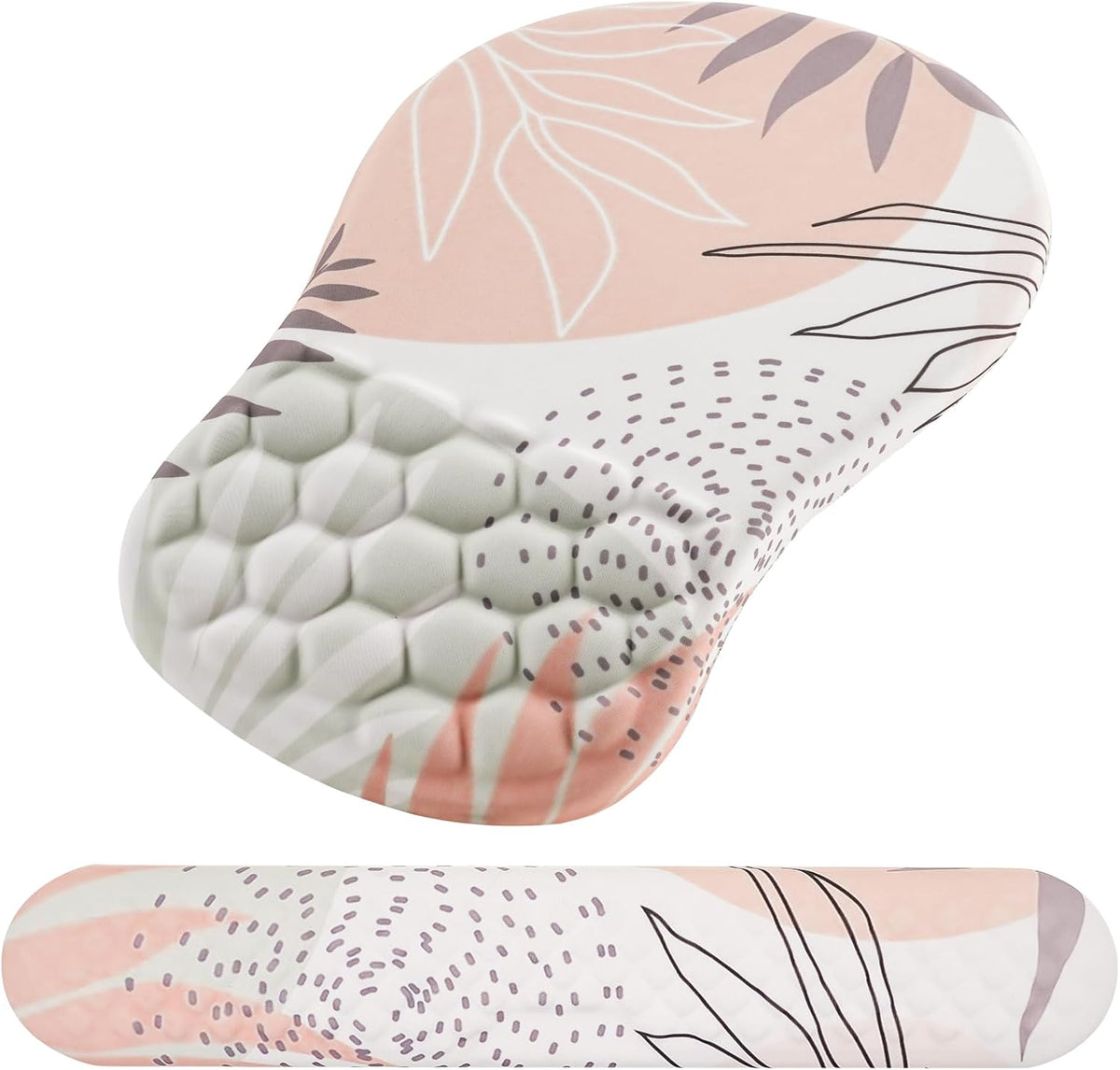 Ergonomic Mouse Pad & Keyboard Wrist Rest Set, Memory Foam