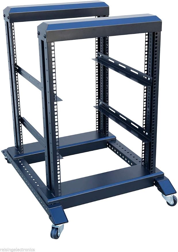 Raising Electronics Server Rack Open Frame Rack 4 Post 19 inch Adjustable