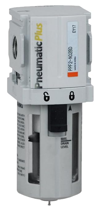 PneumaticPlus PPF2-N02B Miniature Compressed Air Particulate Filter 1/4" NPT