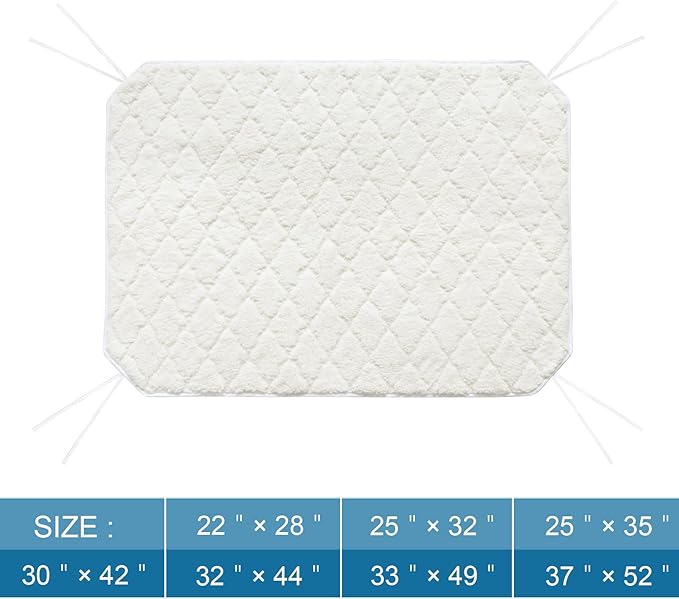 SPRINGSPIRIT Elevated Dog Bed Pad, 2 Pack, Soft Plush, Waterproof, Machine Washable, Corner Straps, Pet Bed Mat, Medium (25x35 inch), for Dog Cot, Cat Beds