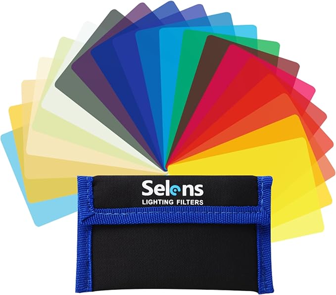 Selens 20 Pieces Universal Gels Lighting Filter Kit
