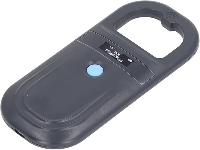 Portable Pet Microchip Scanner, 134.2KHZ FDX B EMID Reader with USB Data Upload, OLED Display Pet Scanner with Built in Buzzer, Ideal for Identification