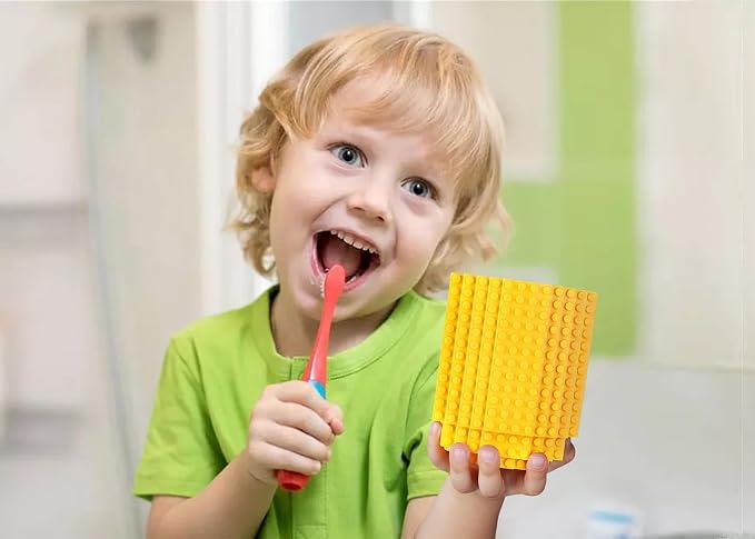 DEEXITO Build on Brick Coffee Mugs, Creative DIY Kids Party Cups
