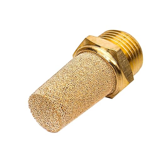 Beduan 3Pcs Pneumatic Brass Exhaust Muffler Filter, 3/4" Male Thread Hex