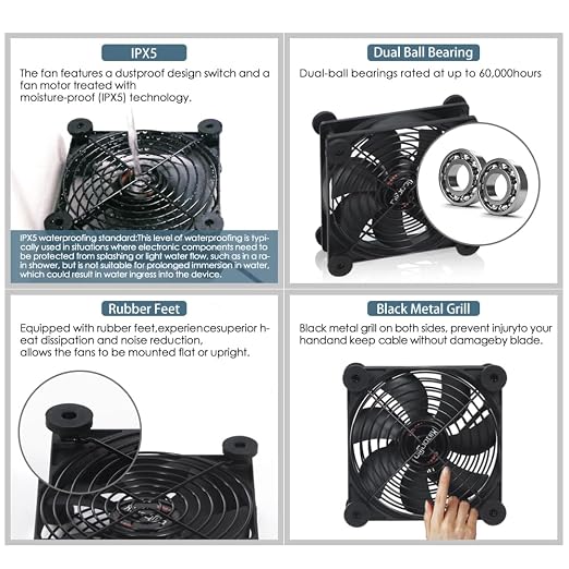 Quiet 120mm USB 5V/12V DC Fan