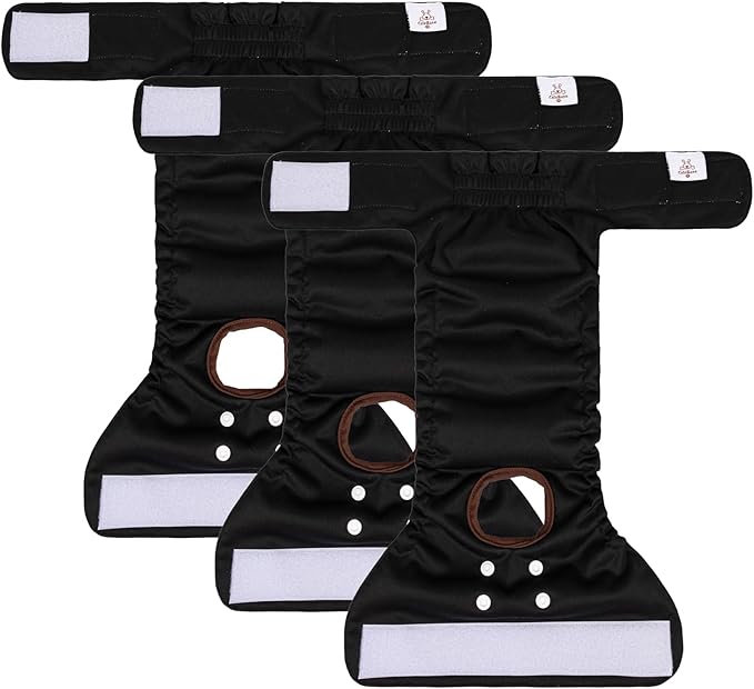 CuteBone Dog Diapers Female Washable Small Medium Large 3 Pack Reusable Doggie Diapers Puppy Period Pants for Doggy Heat Cycle Peeing