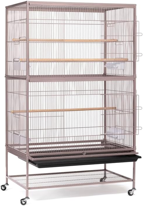 Maykoosh Contemporary Chic Iron Flight Cage with Elegant Ironwork, Spacious Interior, Durable Construction, and Ample Room for Birds to Fly, Play,