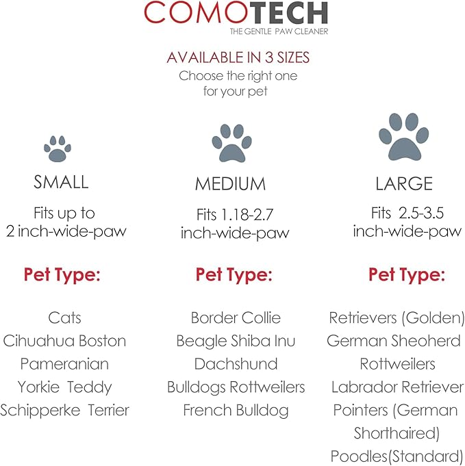 Professional 7 in 1 Dog Paw Cleaner for Dogs - Includes 1 Portable Paw Washer, 1 Bath Brush, 2 Dog Toothbrushes and 3 Absorbent Towels Note: Fits Paws 2.5 to 3.5 Inches Wide (Large, Light Pink)