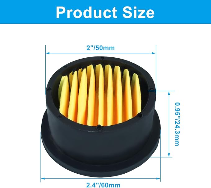 Zorfeter 6PCS Air Compressor Silencer Filter Elements