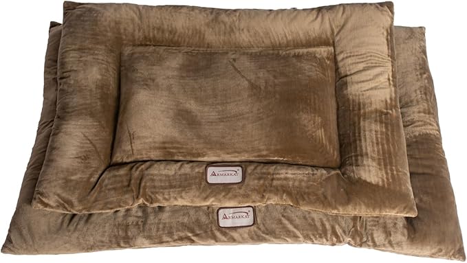 Large Dog Bed Soft Cushion - Velvet Pet Pad for Crate - Machine Washable Comfort