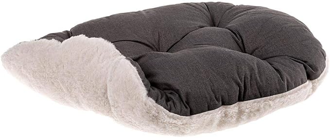Ferplast Dog Cushion Relax, Cushion for Medium-Sized Dogs, Cat Cushion, Mat for kennels and Cars - Washable - in Cotton and Peluche with Soft Padding, 78 x 50 m. Brown