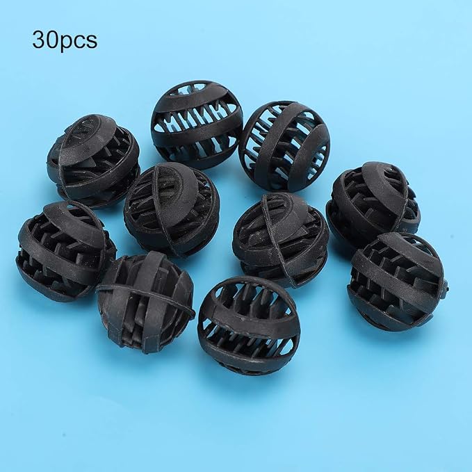 30 Pack Biofiltration Filter Balls, Removes and Nitrites, Reusable Plastic