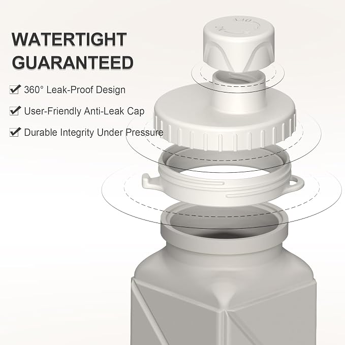 BEAUTAIL Collapsible Water Bottles 21oz/610mL, Silicone Travel Water Bottle |