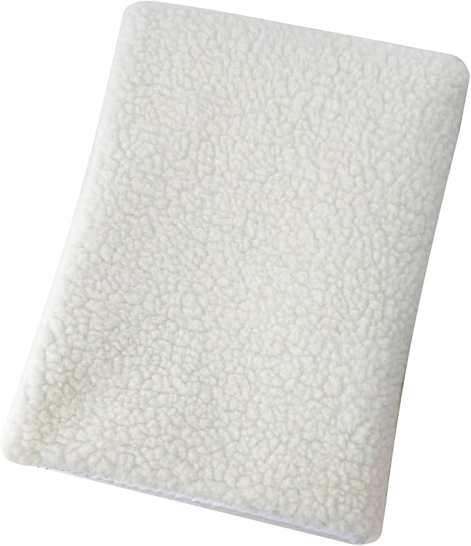 Dog Bed Pad Soft Comfortable Faux Lamb Wool Pet Sleeping Mat Durable Pet Bed Mat for Indoor Use Gift for Dogs Cats Small Medium Large Pets (White)