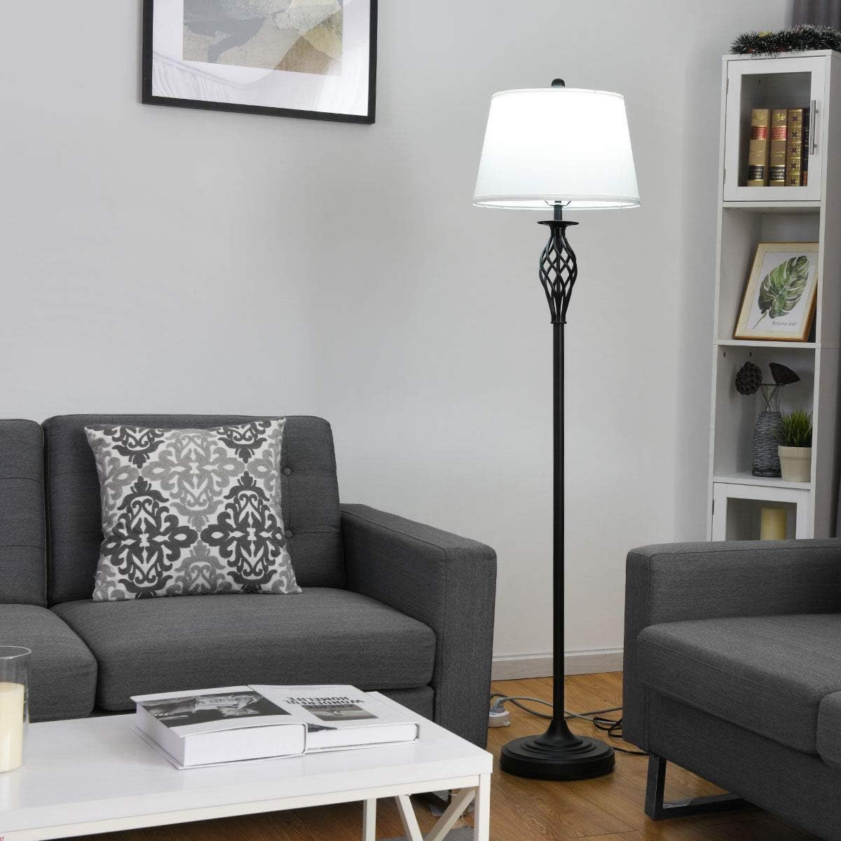 Tangkula Modern 3-Piece Lamp Set, Antique Bronze