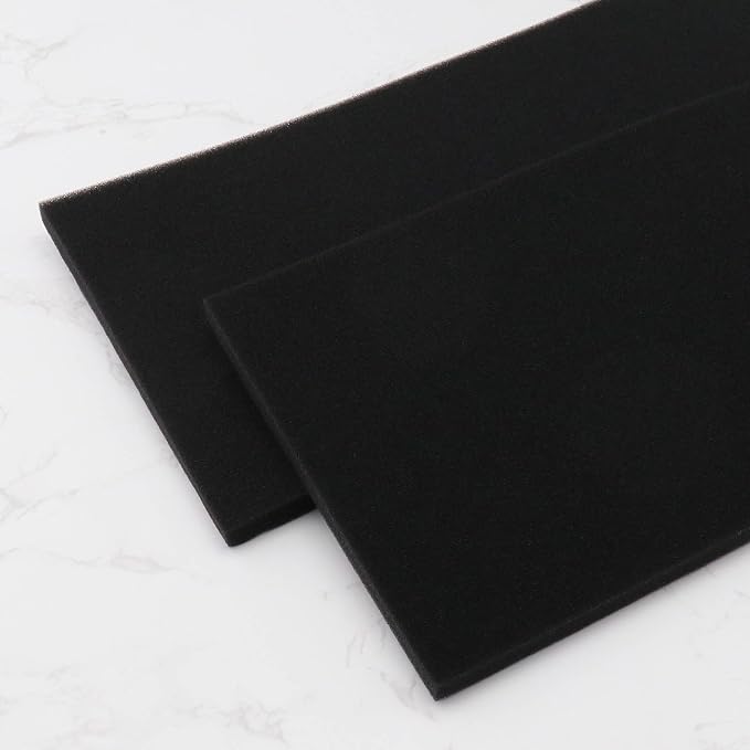 2pcs Air Filter Foam 28x15x1cm 60PPI Filter Mat Filter Insert