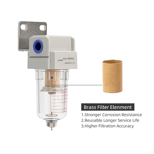 Air Compressor Water Separator 1/4”NPT, Compressed Air Line Filter, Air Dryer
