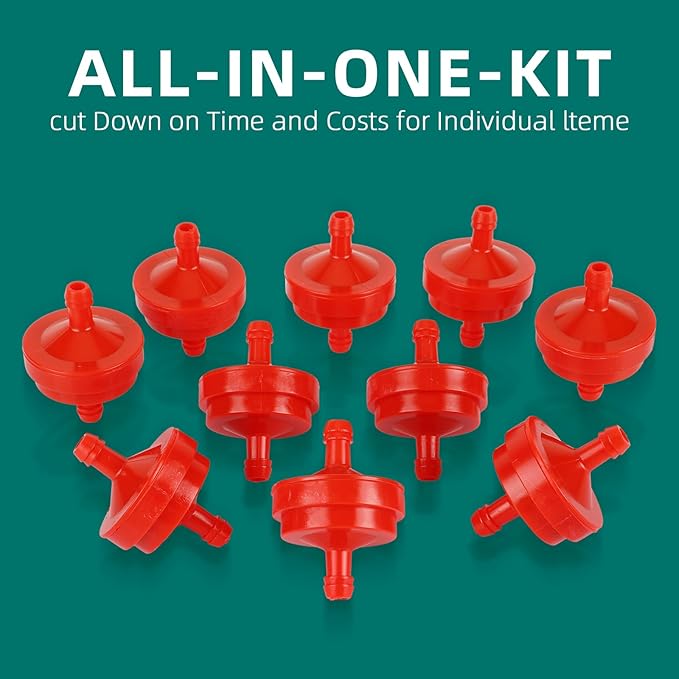 AUTOKAY Lawn Mower 1/4" Inline Gas Fuel Filter Compatible