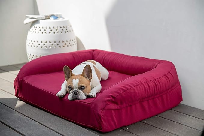 K9 Ballistics Tough Orthopedic Large Bolster Dog Bed - Washable, Durable and Water Resistant Dog Bed - Made for Big Dogs, 34"x40", Black