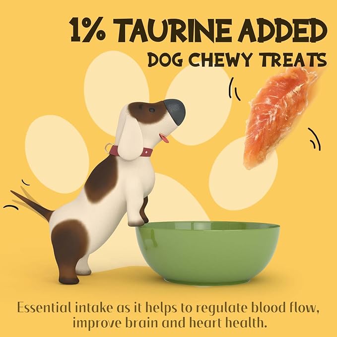 ASMPET Dog Chicken Jerky Treats, Made with 100% Real Chicken Breast, High Protein & Grain Free