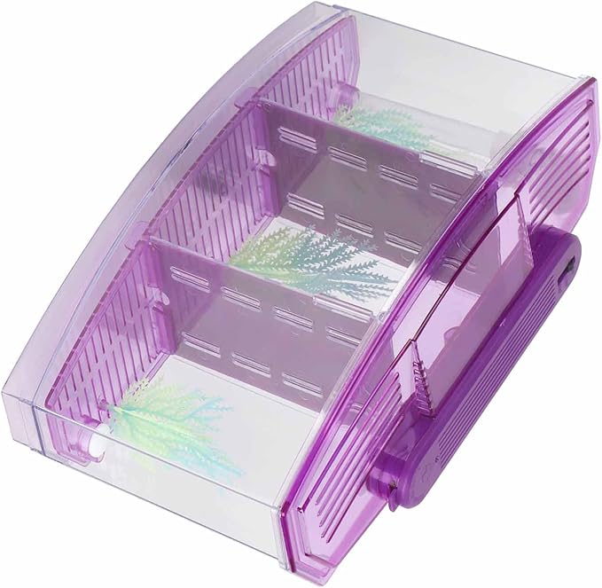 Yctze LED Acrylic Aquarium Breeding Box and Kit - Ideal for Betta Fish, Dual and Mini Aquarium Environment