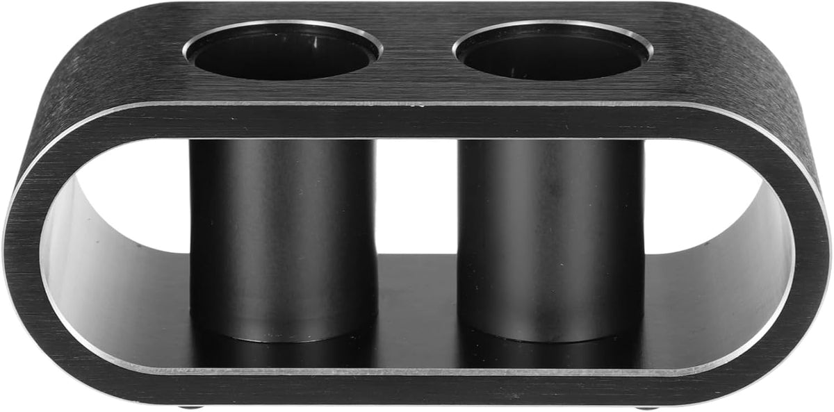 yeesport Metal Desktop Microphone Storage Holder, Aluminum Alloy Microphone Stand, Fashionable Tabletop Mic Organizer for Desk, Mic Mount for Karaoke, Nightclubs, Homes, Holds Two Microphones