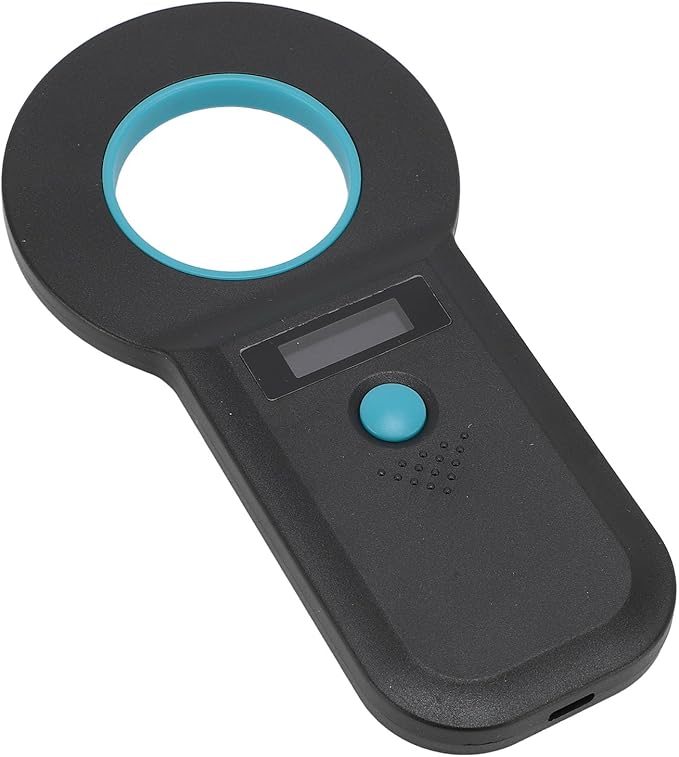aqxreight Pet Chip Scanner Animal Tag Reader USB Interface 15 Digits Microchip Recognizer for Cats Dogs 128 Data Storage Black Your Which Microchip Efficient Reliable Obtain Can This (Black)