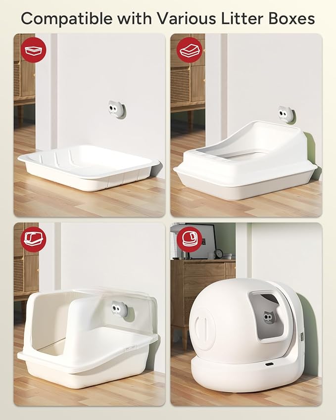 AI Cat Health Monitoring Litter Box Camera – Records Toileting Behavior, Alerts for UTI/Diarrhea, Fits Automatic & Standard Boxes, Multi-Cat Support, Night Vision