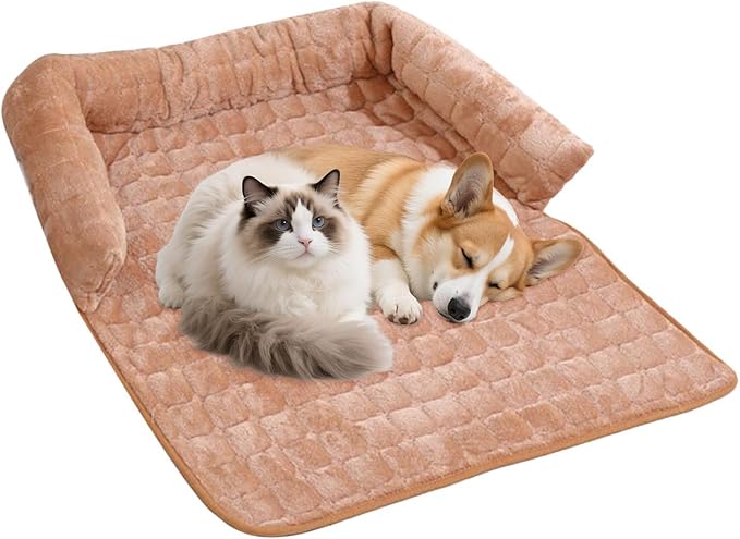 Pet Couch Cover - U Shape Protective Washable, Soft Pet Bed Sofa Protector for Cats, Kittens, Puppies for Indoor Home Living Room Apartment, Car, Camping, Travel Bed and Furniture Protection