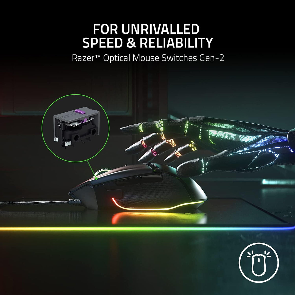 Razer Basilisk V3 Customizable RGB Wired Ergonomic Gaming Mouse, Black