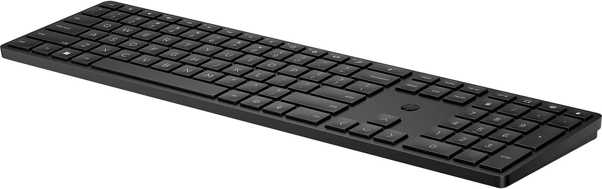 HP 450 Programmable Wireless Keyboard - Wireless Connectivity - RF - 32.81 ft - 2.40 GHz - 19 Hot Key(s) - Mute, Dictation, Emoji Hot Key(s) - English (Canada) - PC - Plunger Keyswitch - AAA Battery S