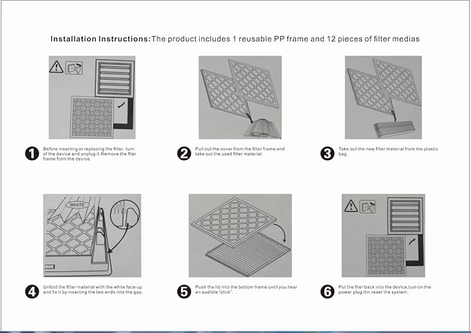 LEKEN 20x20x1 AC Furnace HVAC Filter Reusable Electrostatic Filters MERV 13