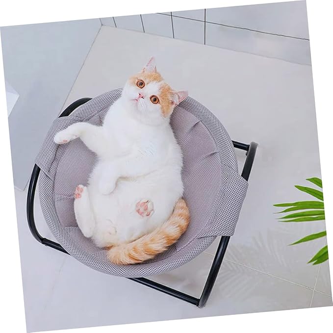 Milisten Elevated Cat Hammock Bed for Dogs and Cats Breathable and Comfortable Design for Indoor Use Easy to Install Stylish Frame Pet Furniture