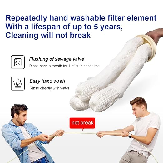 Under Sink Water Filter System Reduces 99% of Contaminants>0.01μm, 4.4GPM/26K