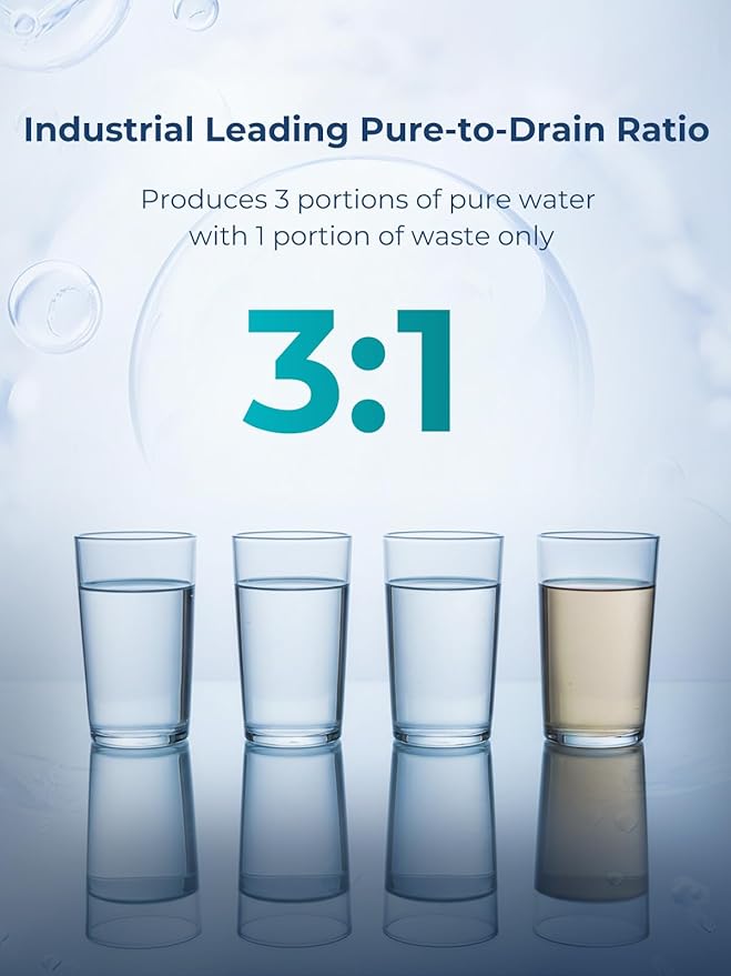 VIOMI® RO Water Filtration System, TDS PFOS&PFOA Reduction, 9 Stage Reverse